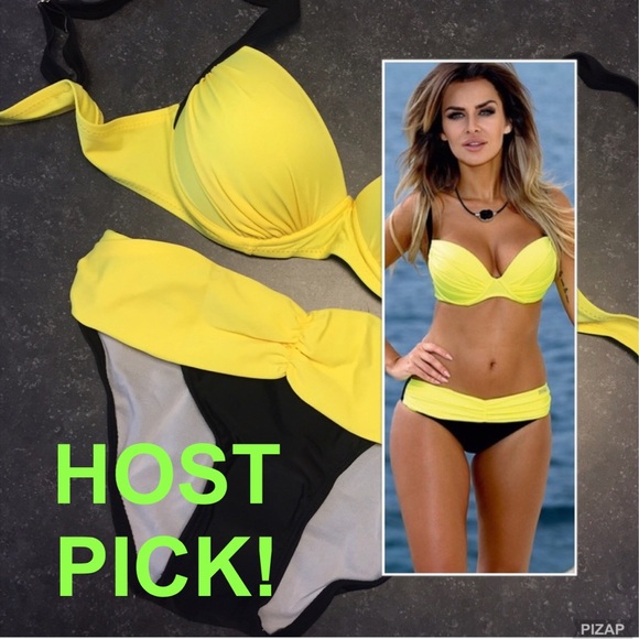 Other - ⭐️HOST PICK⭐️ONLY 2 LEFT❗️Hot Yellow and Black Bikini